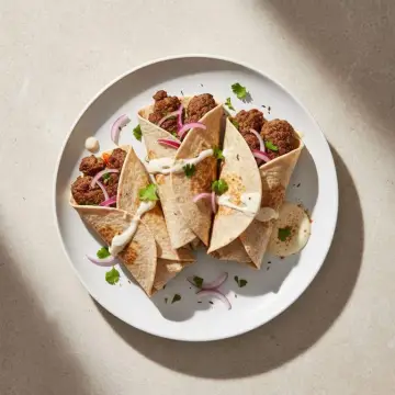 Air Fryer Beef Kofta Wraps