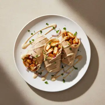 Air Fryer Chicken Shawarma Wraps