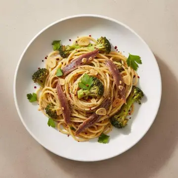 Anchovy Broccoli Spaghetti