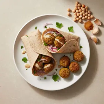 Baked Falafel Wraps