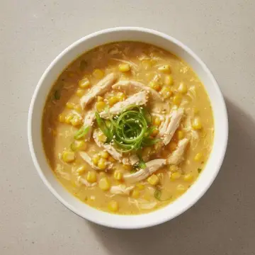 Sopa de Pollo y Maíz Dulce