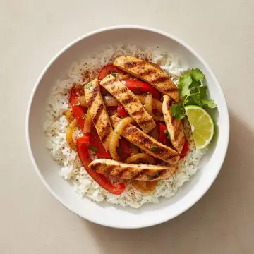 Chicken Fajita Rice Bowl