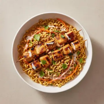 Chicken Satay Noodle Bowls