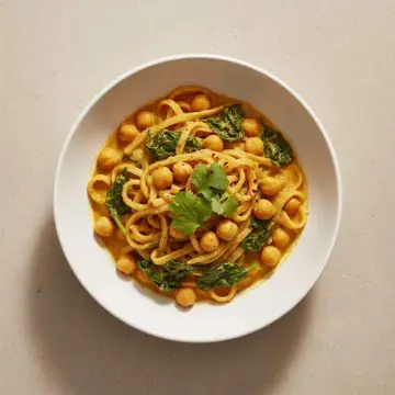 Coconut Chickpea Curry Noodles