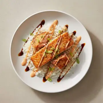 Bol de Arroz con Salmón Crujiente