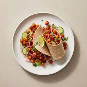 Harissa Chickpea Wraps