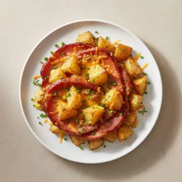 Maple Glazed Ham & Potato Bake