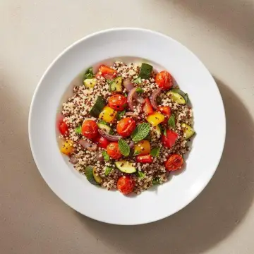 Mediterranean Quinoa & Roasted Vegetable Bowl