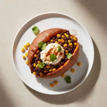 Microwave Loaded Sweet Potato