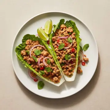 Pork Larb Lettuce Cups