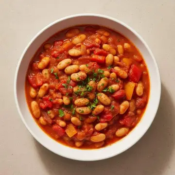 Roasted Pepper & White Bean Stew