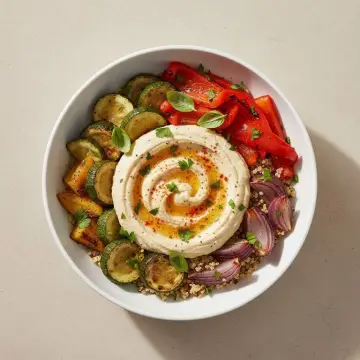Roasted Veggie & Hummus Bowl