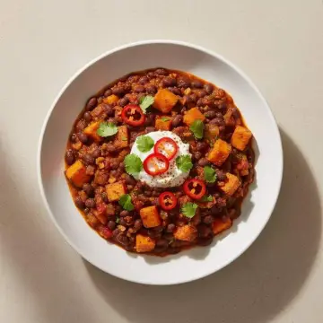 Smoky Sweet Potato & Black Bean Chilli