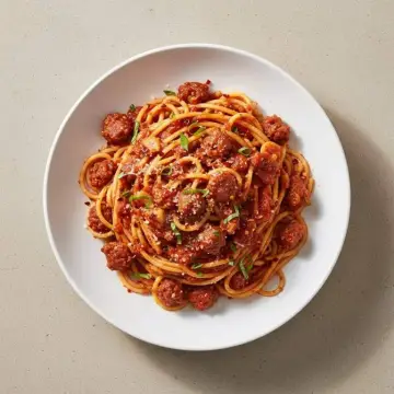 Spicy Sausage Tomato Spaghetti