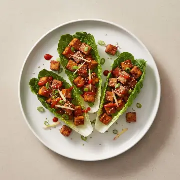 Spicy Tofu Lettuce Wraps