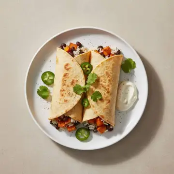 Sweet Potato Black Bean Burritos